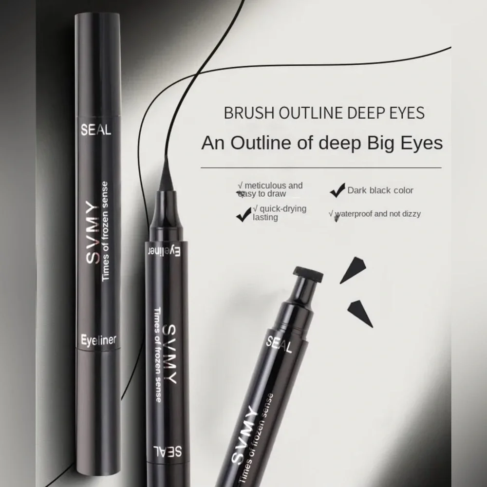 Dual-Ended Black Liquid Eyeliner